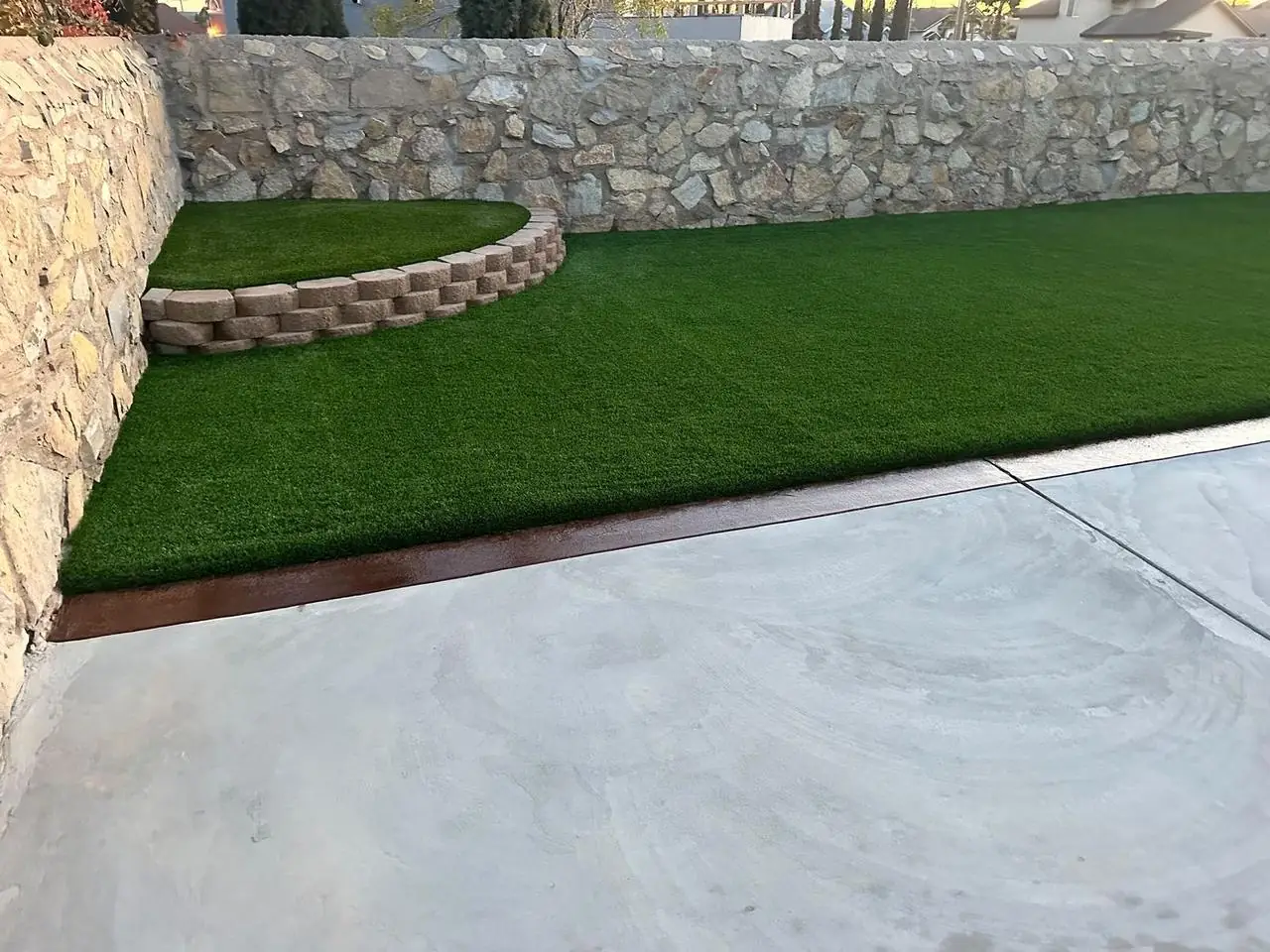 Turf and concrete